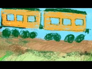 Детское творчество в поезде