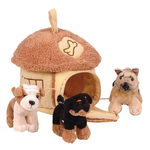 Три дружных собаки в домике-сумочке. Мягкие игрушки от компании Gulliver