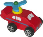 Инерционный вертолетик. Деревянная игрушка для малышей