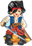 Пират. Фигурный плакат для детского праздника