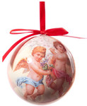 Комплект новогодних шаров с ленточками "Ангелочки"