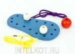 Шнуровка "Веселый сандалик". Развивающая деревянная игрушка для детей