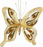 Золоченая бабочка. Украшение с зажимом