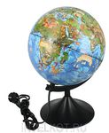 Глобус Земли для детей 210 мм с подсветкой