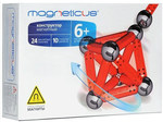 Магнитный конструктор Magneticus. 34 элемента (красные магнитные палочки и стальные шарики)