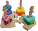 Развивающая игрушка-пазл "Логические формы на палочках" 