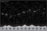 Светящаяся настенная карта звездного неба "Созвездия". 90х60 см