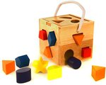 Развивающий деревянный сортер для детей "Геометрический куб"