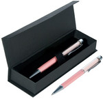 Подарочная ручка-стилус Aery. Розовый корпус, декорированный бусинами
