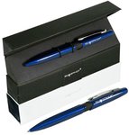 Подарочная шариковая ручка Strict. Металлический корпус синего цвета
