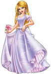 Принцесса с розой. Фигурный плакат