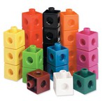 Соединяющиеся кубики. Развивающее игровое пособие. 100 кубиков 10 цветов