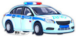 Полицейская машина ДПС. Мини-плакат