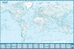 Контурная карта мира. Настенная карта-раскраска 