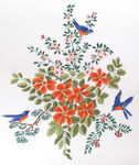 Цветы и птицы. Набор для вышивания в технике художественная гладь