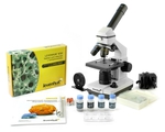 Детский биологический микроскоп LEVENHUK 3L с комплектом микропрепаратов для проведения опытов