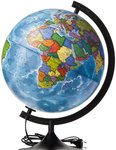 Политический глобус Земли с подсветкой. Диаметр 210 мм