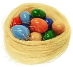 Цветные яйца в гнезде. Счетный материал