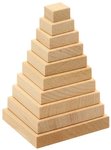 Пирамидка "Квадрат". Развивающая игрушка из дерева