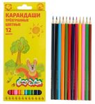 Цветные карандаши "Каляка-Маляка" 12 цветов, трехгранные с заточкой