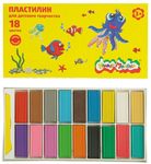 Пластилин "Каляка-Маляка" для детского творчества, 18 цветов + стек