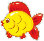 Рыбка. Фигурный мини-плакат 22х24 см