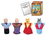 Волк и лиса. Мини-набор для постановки кукольного спектакля (4 перчаточных куклы и сценарий).