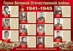Герои Великой Отечественной войны. Плакат 70х50 см