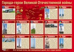 Города-Герои Великой Отечественной войны. Плакат 70х50 см
