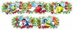 Гирлянда новогодняя Снегири, синички. 5 сегментов (1.6 м) + постер