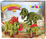 Динозавры. Детский игровой конструктор из мягкого полимера