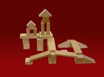 Деревянный набор для конструирования "Березовый домик"